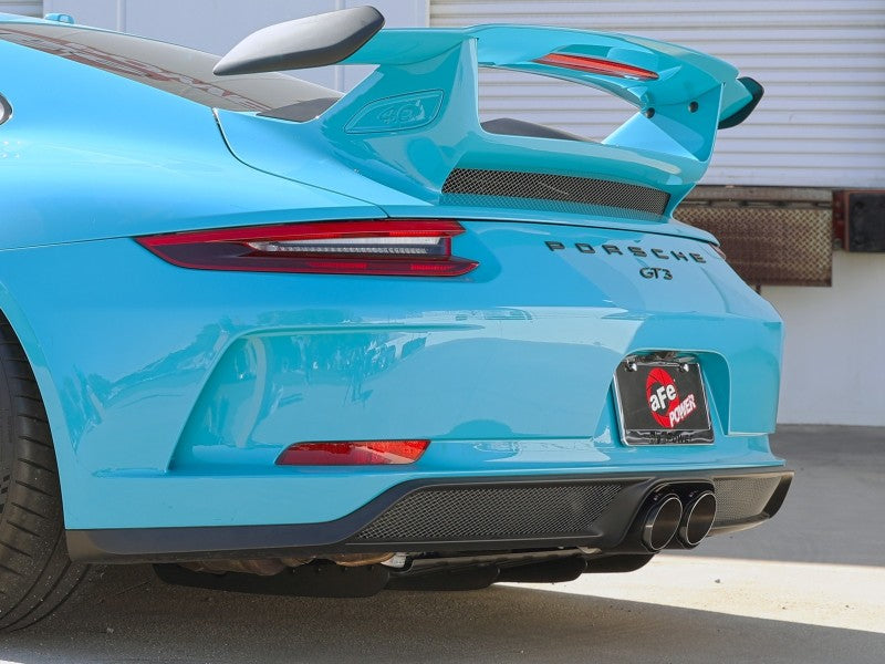 aFe 14-16 Porsche 911 GT3 991.1 H6 3.8L MACH Force-Xp 304 SS Cat-Back Exhaust System w/ Carbon Tips aFe 14-16 Porsche 911 GT3 991.1 H6 3.8L MACH Force-Xp 304 SS Cat-Back Exhaust System w/ Carbon Tips