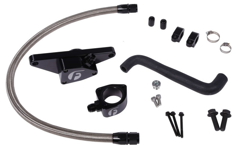 Fleece Performance 06-07 Auto Trans Cummins Coolant Bypass Kit w/ Stainless Steel Braided Line Fleece Performance 06-07 Auto Trans Cummins Coolant Bypass Kit w/ Stainless Steel Braided Line