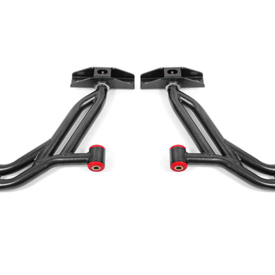 BMR 10-14 Ford Mustang Non-Adj. Lower A-Arms Delrin/Rod w/ 19mm Tall Ball Joint - Black Hammertone