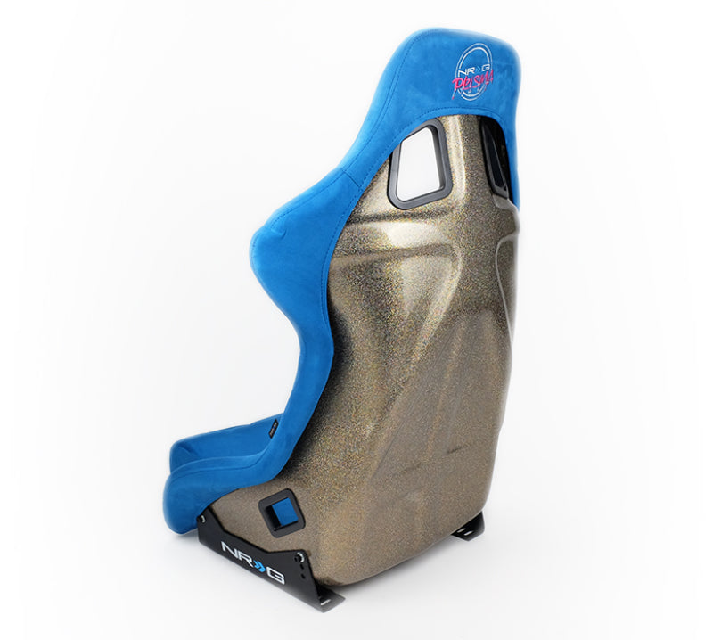 NRG FRP Bucket Seat ULTRA Edition - Large (Blue Alcantara/Gold Glitter Back) NRG FRP Bucket Seat ULTRA Edition - Large (Blue Alcantara/Gold Glitter Back)