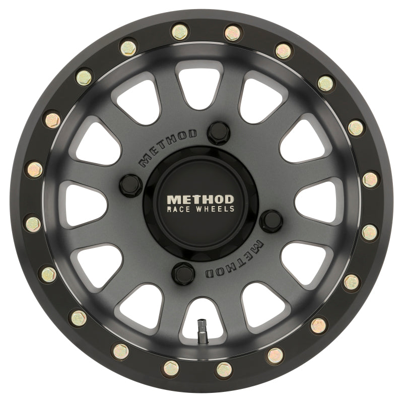 Method MR401 UTV Beadlock 14x7 / 4+3/13mm Offset / 4x156 / 132mm CB Titanium Wheel- Matte Black Ring Method MR401 UTV Beadlock 14x7 / 4+3/13mm Offset / 4x156 / 132mm CB Titanium Wheel- Matte Black Ring