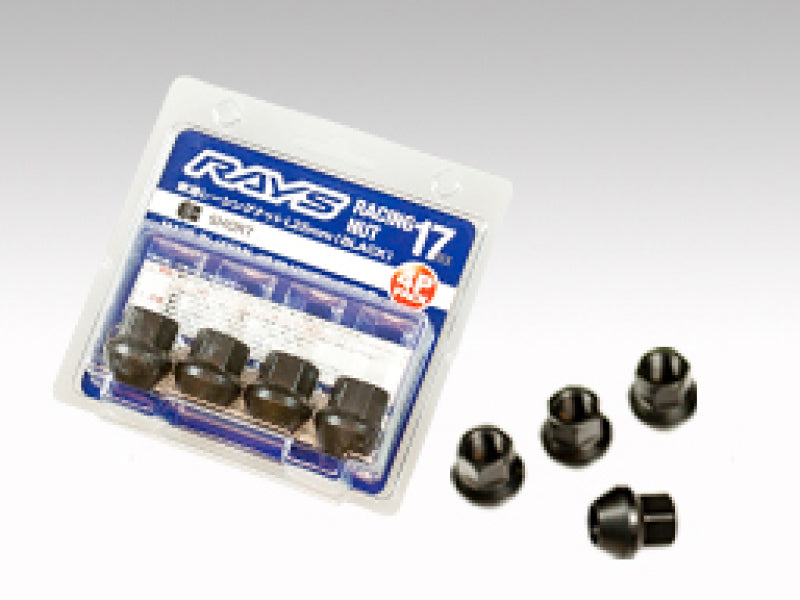 Rays 17 Hex Racing Nut Set L25 Short Type 12x1.50 - Black Chromate (4 Pieces) Rays 17 Hex Racing Nut Set L25 Short Type 12x1.50 - Black Chromate (4 Pieces)