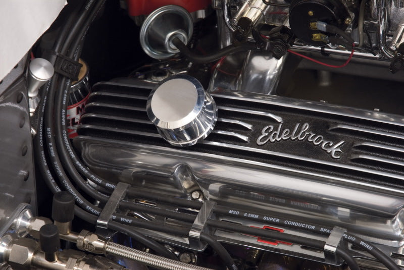 Edelbrock Billet Aluminum Breather w/ Polished Finish Edelbrock Billet Aluminum Breather w/ Polished Finish