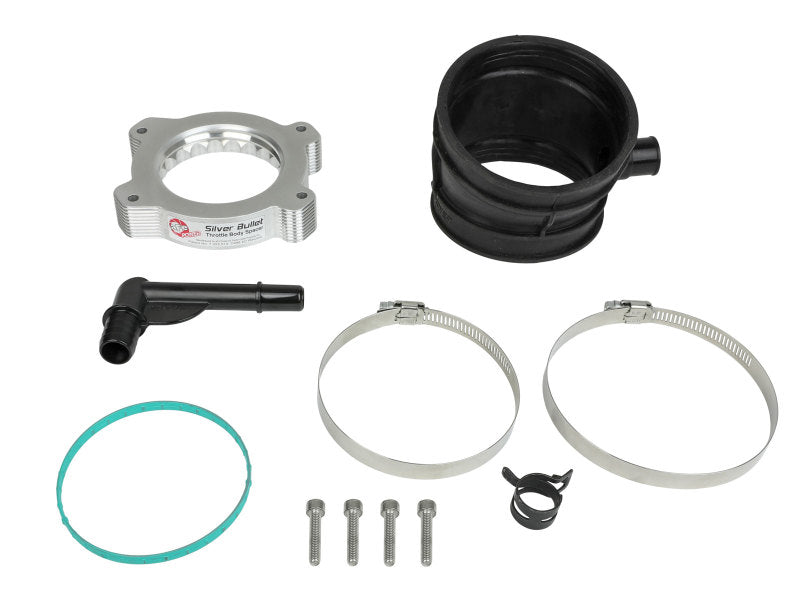aFe 2020 Vette C8 Silver Bullet Aluminum Throttle Body Spacer Works w/ Factory Intake Only - Silver aFe 2020 Vette C8 Silver Bullet Aluminum Throttle Body Spacer Works w/ Factory Intake Only - Silver