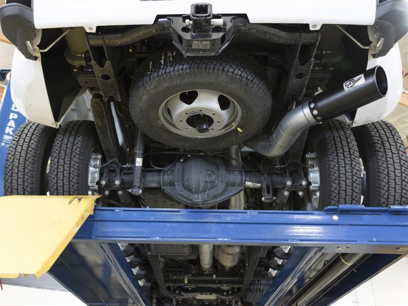 aFe LARGE BORE HD 5in 409-SS DPF-Back Exhaust w/Black Tip 2017 GM Duramax V8-6.6L (td) L5P aFe LARGE BORE HD 5in 409-SS DPF-Back Exhaust w/Black Tip 2017 GM Duramax V8-6.6L (td) L5P