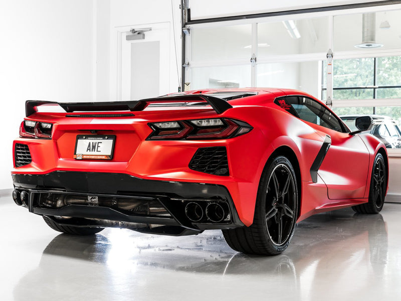 AWE Tuning 2020 Chevrolet Corvette (C8) Track Edition Exhaust - Quad Diamond Black Tips AWE Tuning 2020 Chevrolet Corvette (C8) Track Edition Exhaust - Quad Diamond Black Tips