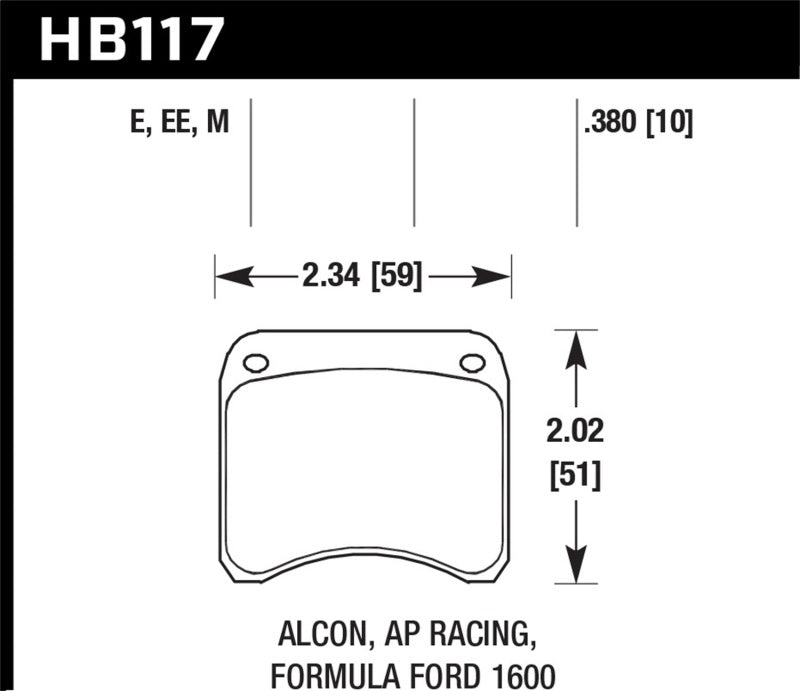 Hawk AP Racing CP3696 Blue 9012 Race Brake Pads Hawk AP Racing CP3696 Blue 9012 Race Brake Pads