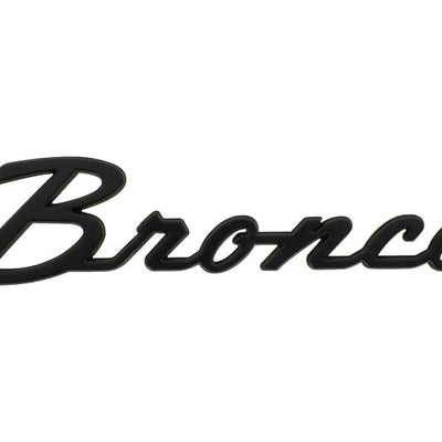 Ford Racing 2021+ Bronco Classic Script Fender Badges - Matte Black (Pair)