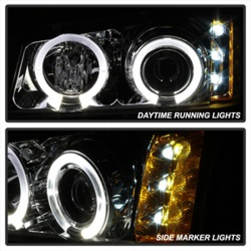 Spyder Chevy Silverado 1500 03-06 Projector Headlights LED Halo LED Ambr Reflctr Ch PRO-YD-CS03-AM-C Spyder Chevy Silverado 1500 03-06 Projector Headlights LED Halo LED Ambr Reflctr Ch PRO-YD-CS03-AM-C