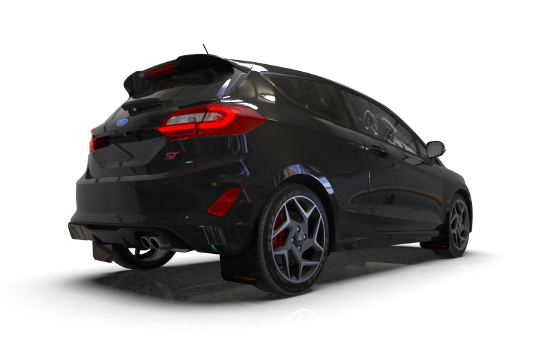 Rally Armor 18-23 Ford Fiesta ST MK8 Black UR Mud Flap w/White Logo Rally Armor 18-23 Ford Fiesta ST MK8 Black UR Mud Flap w/White Logo