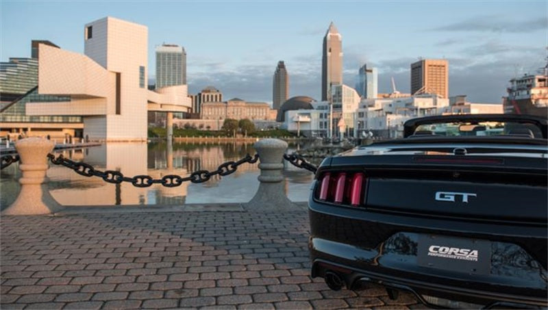 Corsa 2015-2017 Ford Mustang GT Convertible 5.0L V8 Black Sport Cat-Back Dual Rear Exit Corsa 2015-2017 Ford Mustang GT Convertible 5.0L V8 Black Sport Cat-Back Dual Rear Exit