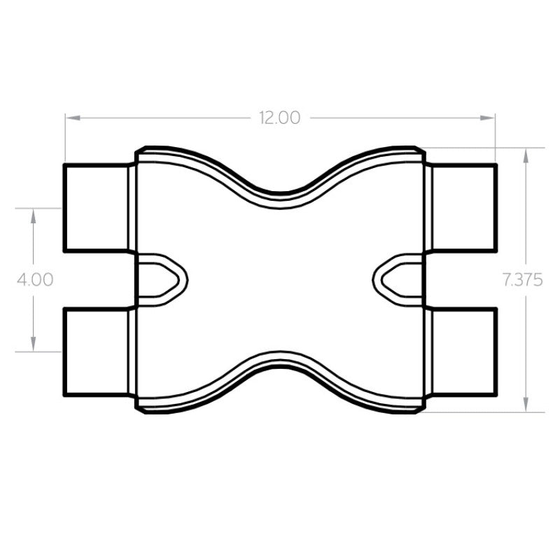 MagnaFlow Smooth Trans X 2.5/2.5 X 12 SS MagnaFlow Smooth Trans X 2.5/2.5 X 12 SS