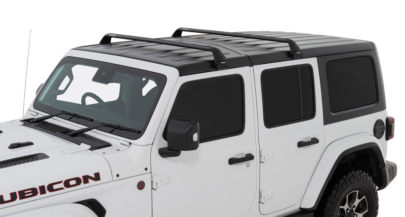 Rhino-Rack 07-22 Jeep Wrangler JK/JL 4 Door Hard Top Vortex SG 2 Bar Roof Rack - Black Rhino-Rack 07-22 Jeep Wrangler JK/JL 4 Door Hard Top Vortex SG 2 Bar Roof Rack - Black
