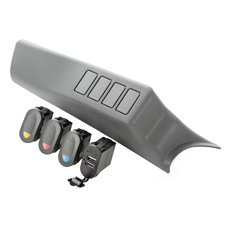 Rugged Ridge A-Pillar Pod Kit 3 Switch USB 07-10 JK/JKU Rugged Ridge A-Pillar Pod Kit 3 Switch USB 07-10 JK/JKU