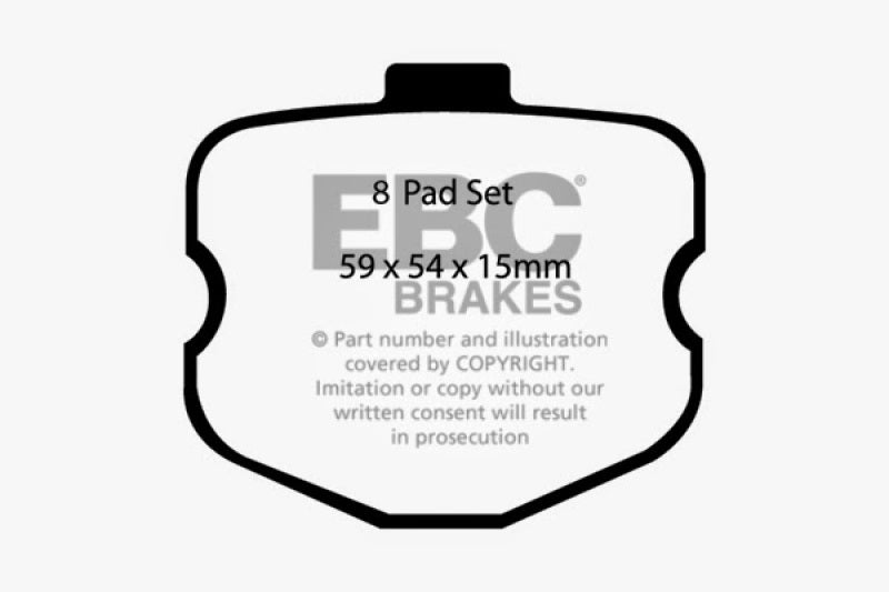 EBC 10-13 Chevrolet Corvette (C6) 6.2 Grand Sport Redstuff Rear Brake Pads EBC 10-13 Chevrolet Corvette (C6) 6.2 Grand Sport Redstuff Rear Brake Pads