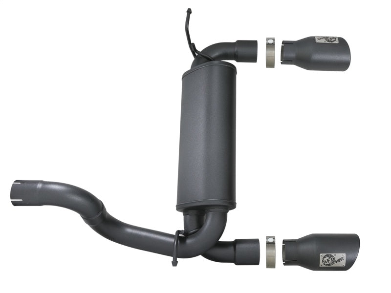 aFe Rebel Series 2.5in 409 SS Axle-Back Exhaust w/ Black Tips 2018+ Jeep Wrangler (JL) V6 3.6L aFe Rebel Series 2.5in 409 SS Axle-Back Exhaust w/ Black Tips 2018+ Jeep Wrangler (JL) V6 3.6L