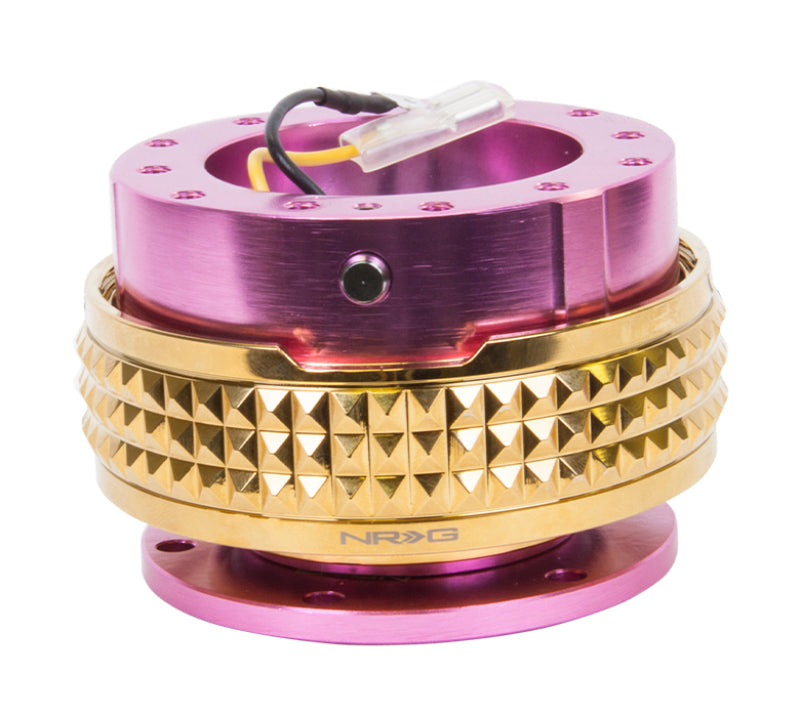 NRG Quick Release Kit - Pyramid Edition - Pink Body / Chrome Gold Pyramid Ring NRG Quick Release Kit - Pyramid Edition - Pink Body / Chrome Gold Pyramid Ring