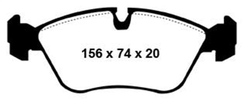 EBC 93-97 Volvo 850 2.3 Turbo Yellowstuff Front Brake Pads EBC 93-97 Volvo 850 2.3 Turbo Yellowstuff Front Brake Pads