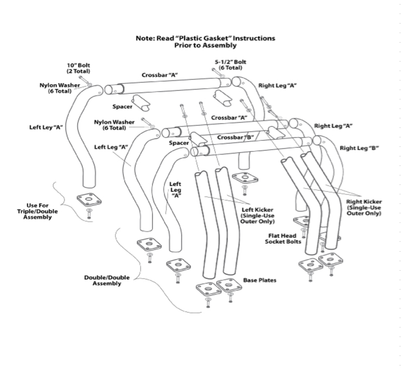 Go Rhino RHINO Bed Bar - Kickers - Black Go Rhino RHINO Bed Bar - Kickers - Black