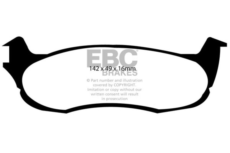 EBC 00-01 Ford Expedition 4.6 2WD Ultimax2 Rear Brake Pads EBC 00-01 Ford Expedition 4.6 2WD Ultimax2 Rear Brake Pads