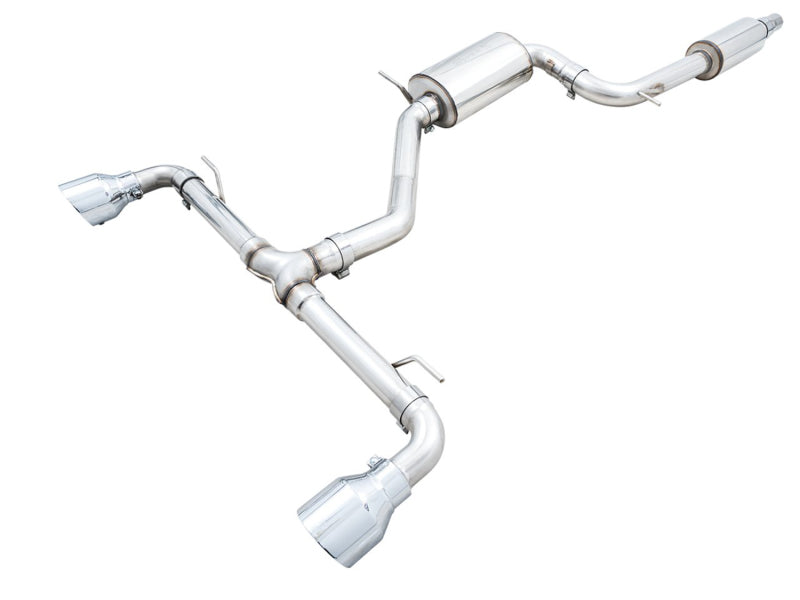 AWE 2022 VW GTI MK8 Touring Edition Exhaust - Chrome Silver Tips AWE 2022 VW GTI MK8 Touring Edition Exhaust - Chrome Silver Tips
