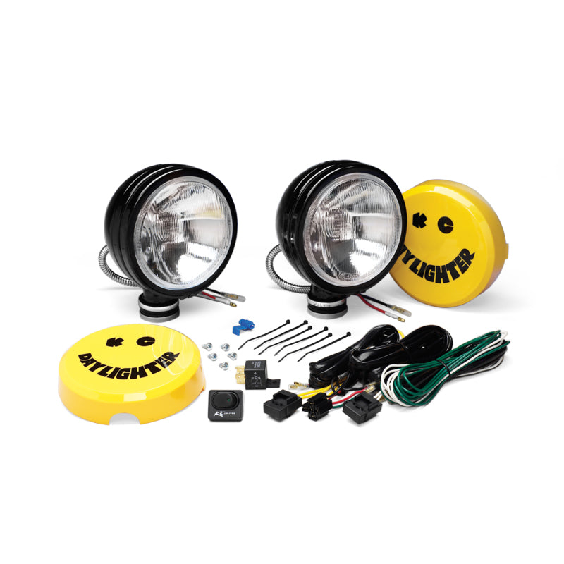 KC HiLiTES Daylighter 6in. Halogen Light 100w Spread Beam (Pair Pack System) - Black SS KC HiLiTES Daylighter 6in. Halogen Light 100w Spread Beam (Pair Pack System) - Black SS