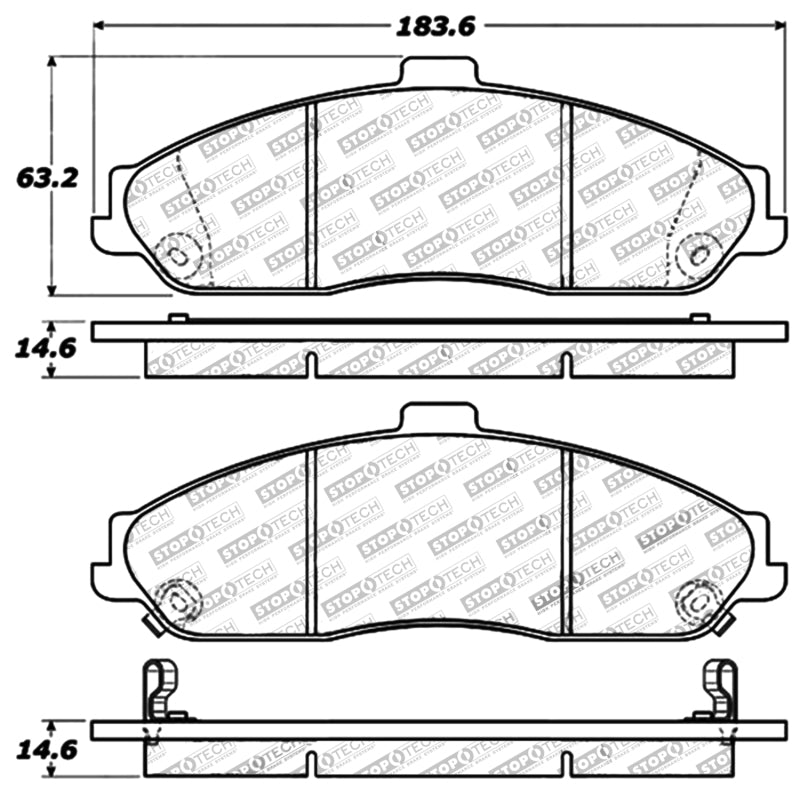 StopTech Performance 04-08 Cadillac XLR/XLR-V / 97-10 Corvette / 05-06 Pontiac GTO Front Brake Pads StopTech Performance 04-08 Cadillac XLR/XLR-V / 97-10 Corvette / 05-06 Pontiac GTO Front Brake Pads