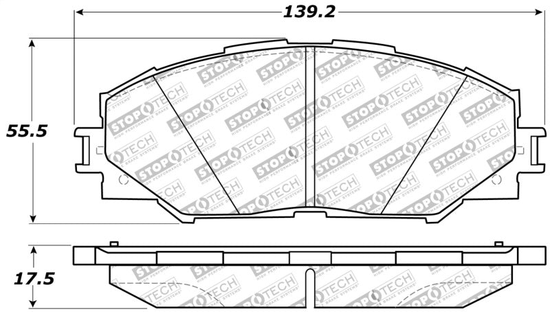 StopTech Performance 10 Lexus HS 250h / 09 Pontiac Vibe 1.8L / 08-09 Scion xB/xD Front Brake Pads StopTech Performance 10 Lexus HS 250h / 09 Pontiac Vibe 1.8L / 08-09 Scion xB/xD Front Brake Pads