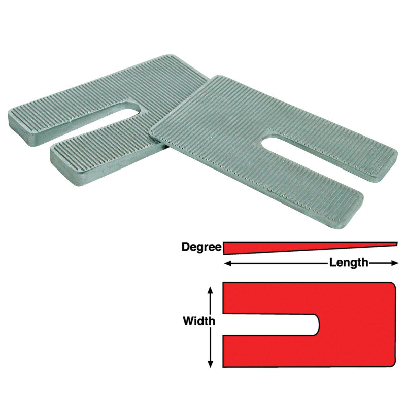 SPC Performance ZINC SHIMS 3 x 6 x 4.0 deg. SPC Performance ZINC SHIMS 3 x 6 x 4.0 deg.