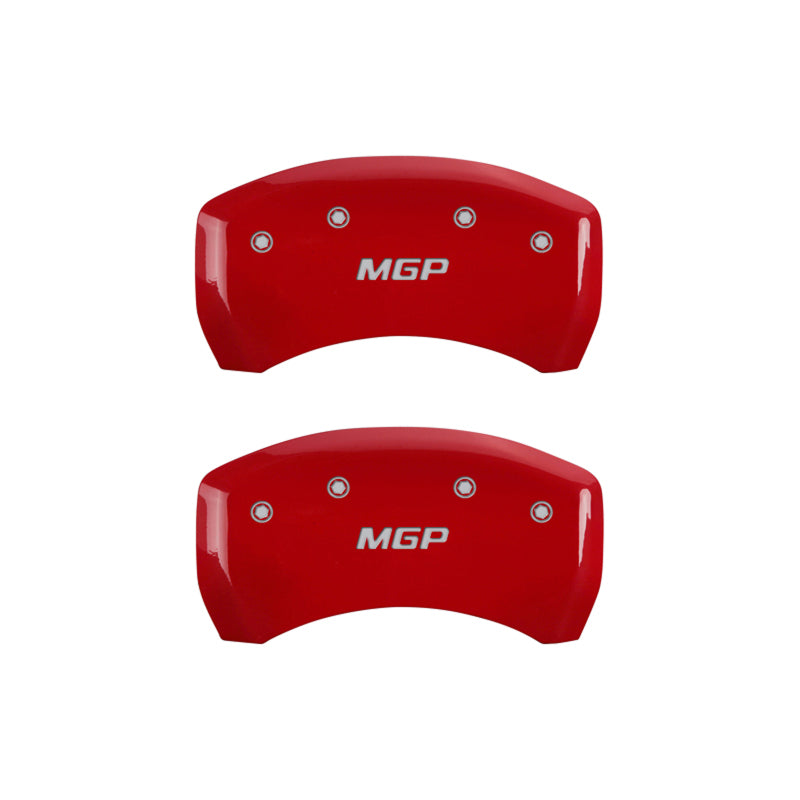 MGP 4 Caliper Covers Engraved Front & Rear MGP Red finish silver ch MGP 4 Caliper Covers Engraved Front & Rear MGP Red finish silver ch