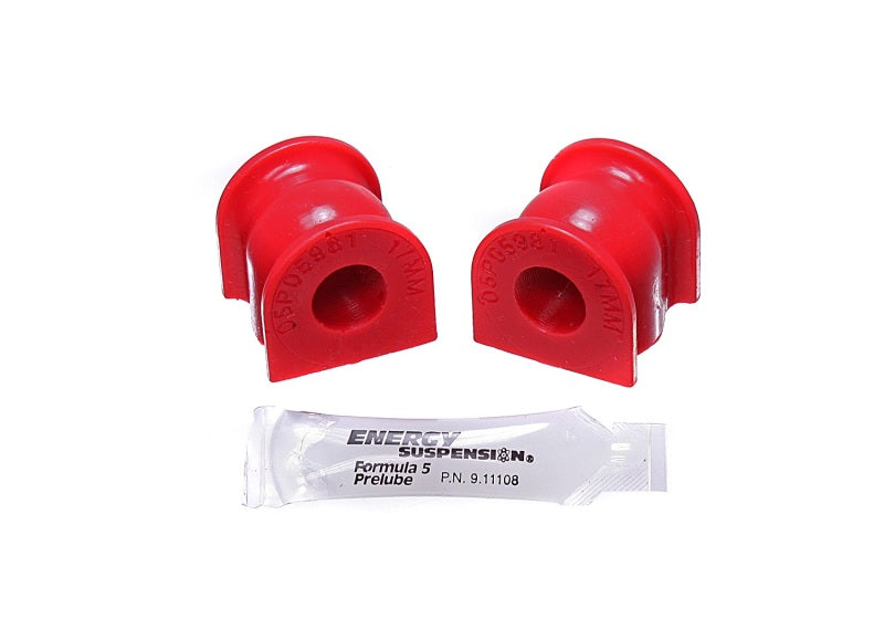 Energy Suspension 06-11 Honda Civic SI 17mm Rear Sway Bar Bushing Set - Red Energy Suspension 06-11 Honda Civic SI 17mm Rear Sway Bar Bushing Set - Red