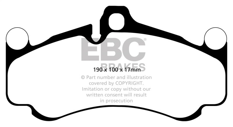 EBC 10-12 Porsche 911 (997) (Cast Iron Rotor only) 3.8 GT3 Redstuff Front Brake Pads EBC 10-12 Porsche 911 (997) (Cast Iron Rotor only) 3.8 GT3 Redstuff Front Brake Pads