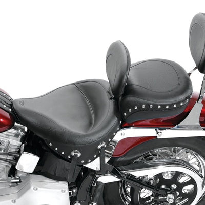Mustang 00-17 Harley Softail w/Square Dash Tank Bib w/Studs - Black