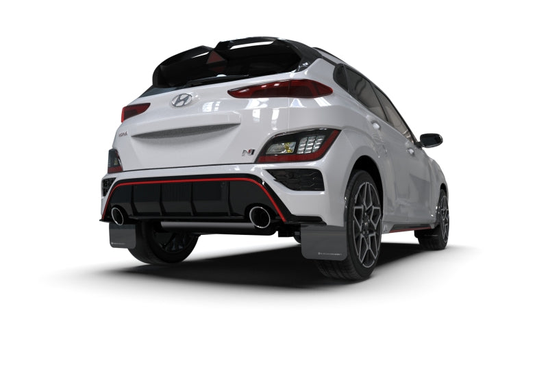 Rally Armor 22-23 Hyundai Kona N Black UR Mud Flap w/Red Logo Rally Armor 22-23 Hyundai Kona N Black UR Mud Flap w/Red Logo