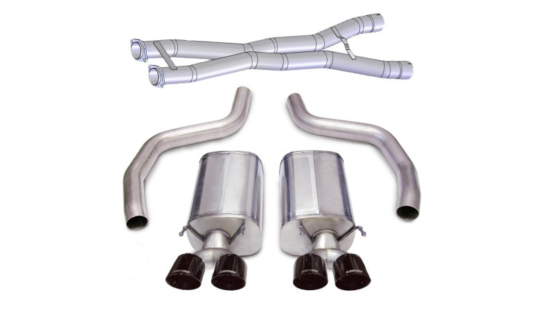 Corsa 2012-2013 Chevrolet Corvette C6 Z06 7.0L V8 Black Sport Cat-Back Exhaust Corsa 2012-2013 Chevrolet Corvette C6 Z06 7.0L V8 Black Sport Cat-Back Exhaust