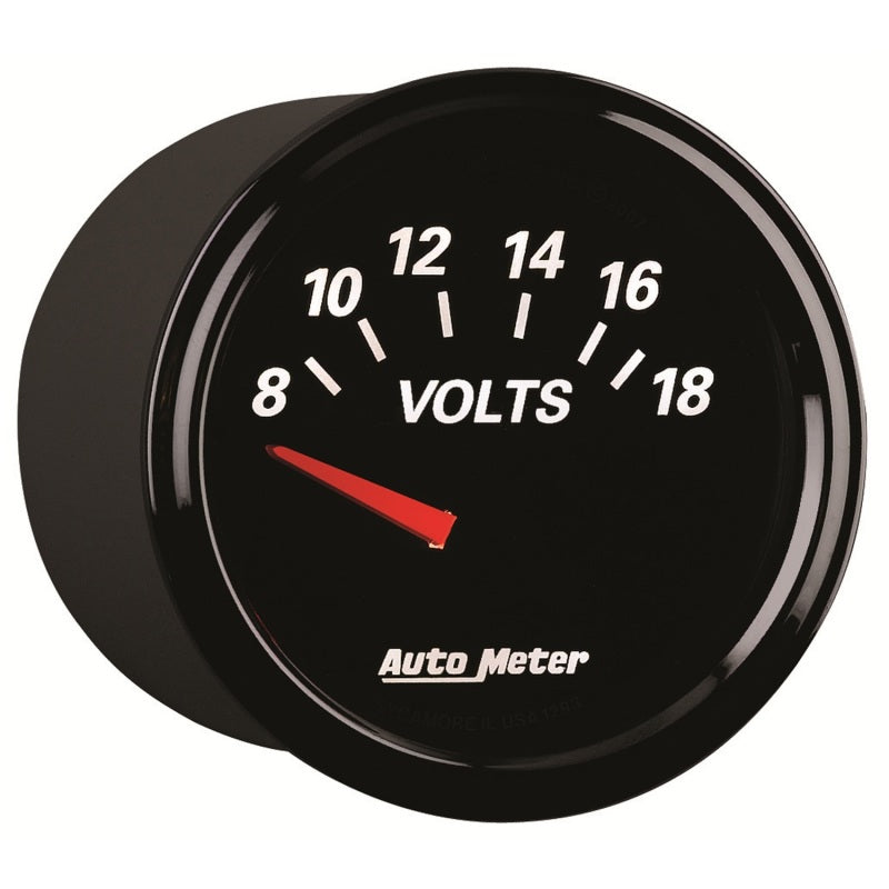 Autometer Designer Black II 52mm 18V Voltmeter Gauge Autometer Designer Black II 52mm 18V Voltmeter Gauge