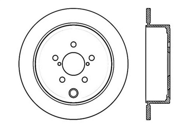 StopTech 08-10 WRX Drilled Right Rear Rotor StopTech 08-10 WRX Drilled Right Rear Rotor
