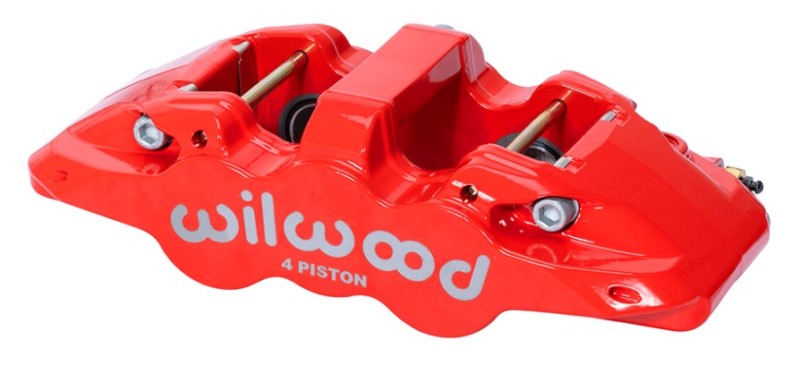 Wilwood Caliper - Aero4-DS Forged Four-Piston Caliper Black 1.12in Piston 1.10in Rotor - Red Wilwood Caliper - Aero4-DS Forged Four-Piston Caliper Black 1.12in Piston 1.10in Rotor - Red