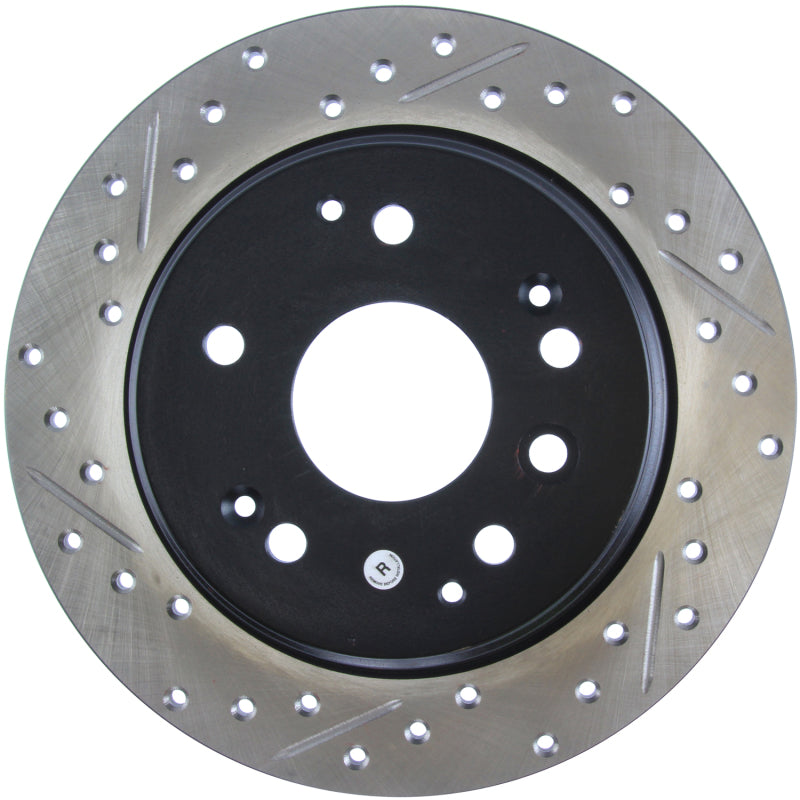 StopTech 04-08 Acura TL / 03-09 honda Element Slotted & Drilled Right Rear Rotor StopTech 04-08 Acura TL / 03-09 honda Element Slotted & Drilled Right Rear Rotor