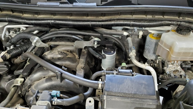 J&L 17-24 Nissan Armada / 14-24 Infiniti QX80 5.6L Driver Side Oil Separator 3.0 - Clear Anodize J&L 17-24 Nissan Armada / 14-24 Infiniti QX80 5.6L Driver Side Oil Separator 3.0 - Clear Anodize