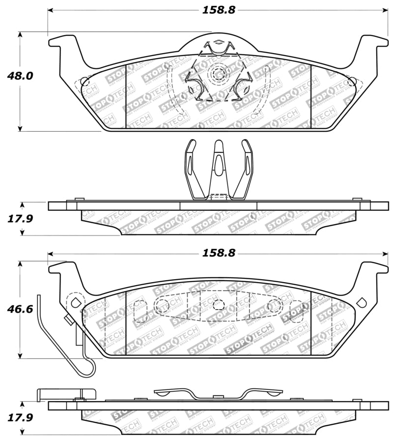 StopTech Performance 10-14 Ford F-150 Rear Brake Pads StopTech Performance 10-14 Ford F-150 Rear Brake Pads