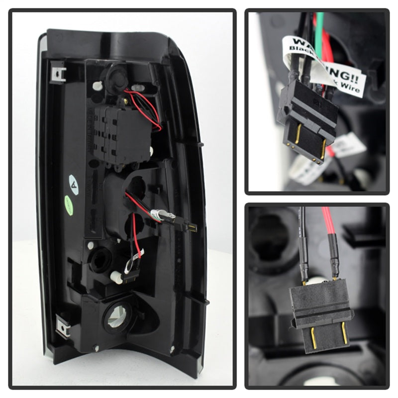 Spyder Chevy Silverado 1500 03-06 (Not Fit Stepside)LED Tail Lights Blk Smke ALT-YD-CS03-LED-BSM Spyder Chevy Silverado 1500 03-06 (Not Fit Stepside)LED Tail Lights Blk Smke ALT-YD-CS03-LED-BSM