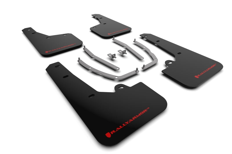 Rally Armor 22-24 Hyundai Tucson Black UR Mud Flap w/Red Logo Rally Armor 22-24 Hyundai Tucson Black UR Mud Flap w/Red Logo