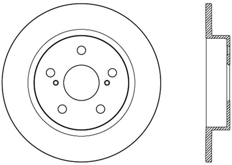 StopTech 11-13 Scion tC Rear Slotted Left Sport Brake Rotor StopTech 11-13 Scion tC Rear Slotted Left Sport Brake Rotor