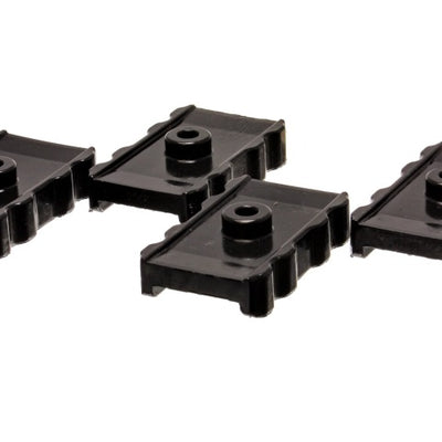Energy Suspension 73-78 Chrysler Black Leaf Spring Isolator Set w/ Ribbed Sides