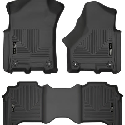 Husky Liners 19-21 Ram 2500/3500 Crew Cab Weatherbeater Black Front & 2nd Seat Floor Liners