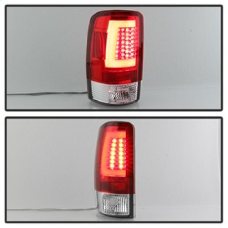 Spyder 00-06 Chevy Suburban 1500/2500 V2 Light Bar LED Tail Lights -Red Clr (ALT-YD-CD00V2-LBLED-RC) Spyder 00-06 Chevy Suburban 1500/2500 V2 Light Bar LED Tail Lights -Red Clr (ALT-YD-CD00V2-LBLED-RC)