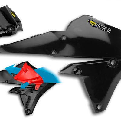 Cycra 15-19 Yamaha WR250F Powerflow Radiator Shrouds - Black