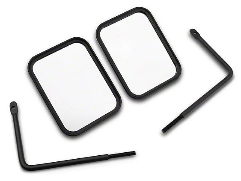 Officially Licensed Jeep 66-18 CJ5/ CJ7/Wrangler YJ/ TJ/JK Adv Mirrors w/Engraved Jeep Logo-Txt Blk Officially Licensed Jeep 66-18 CJ5/ CJ7/Wrangler YJ/ TJ/JK Adv Mirrors w/Engraved Jeep Logo-Txt Blk