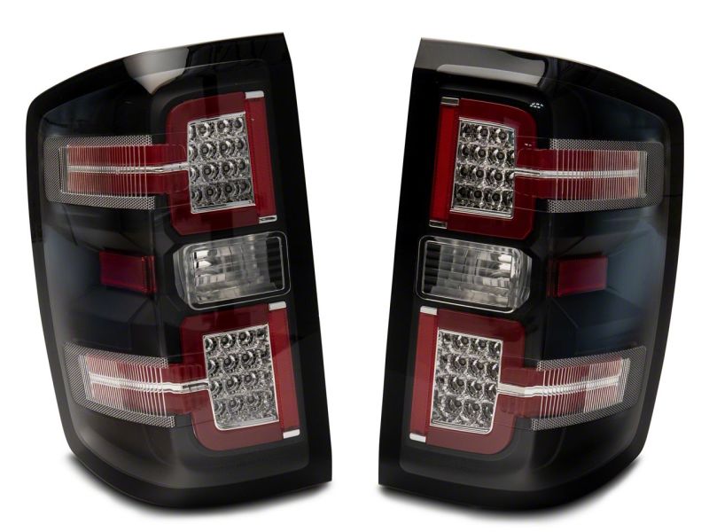 Raxiom 14-18 Chevrolet Silverado 1500 LED Taillights w/ SEQL Turn Signals- Blk Housing (Clear Lens) Raxiom 14-18 Chevrolet Silverado 1500 LED Taillights w/ SEQL Turn Signals- Blk Housing (Clear Lens)